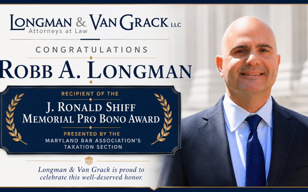 Robb Longman Awarded J. Ronald Shiff Memorial Pro Bono Award